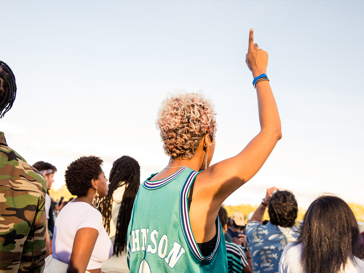 A fan at the 2019 Dreamville. Photo by Jade Wilson.