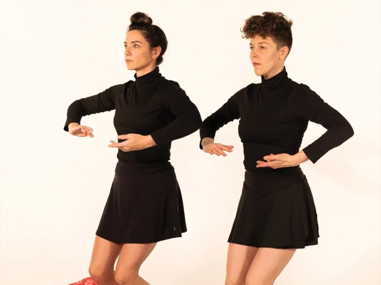 Photo of Anna Barker and Leah Wilks. 