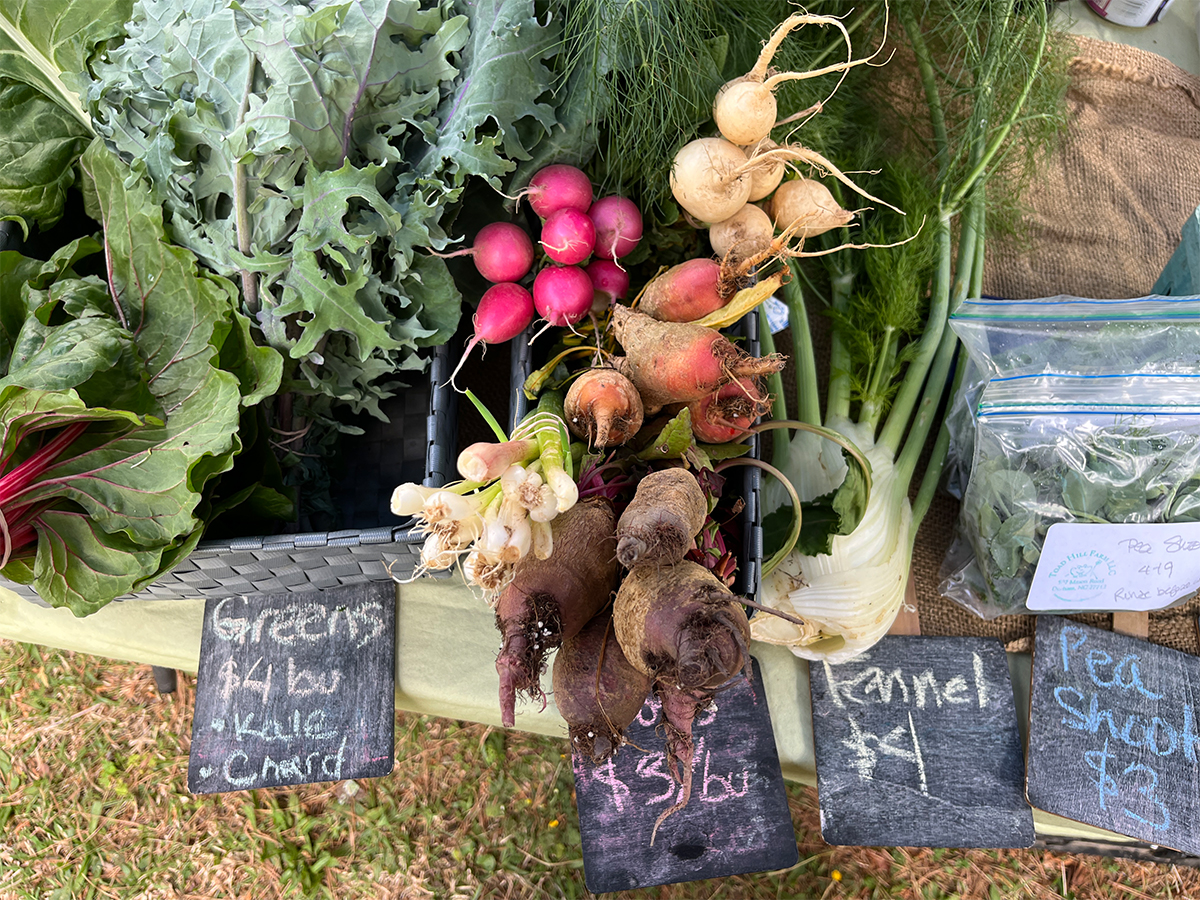 Vegetables at the North Durham Farmer's Market
