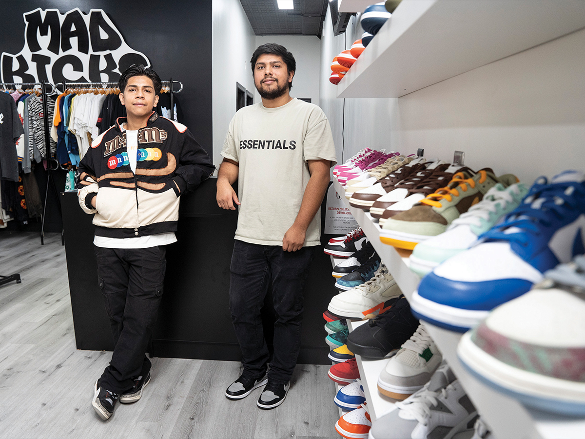 Mad Kicks Co-owners and brothers Larry Antunez Lopez and Michel Antunez Lopez. Photo by Angelica Edwards.