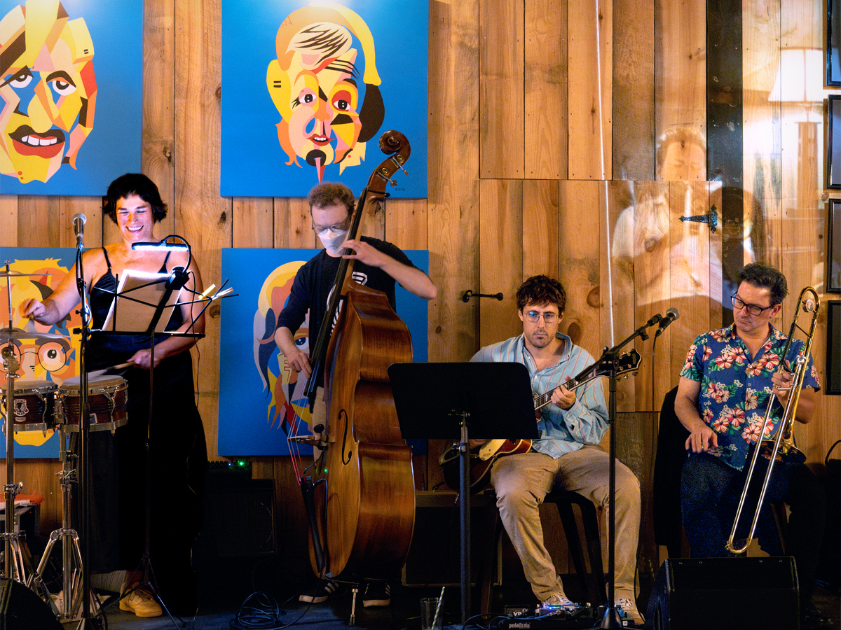 The current lineup of Katharine Whalen’s Jazz Squad. Photo by David Prather.