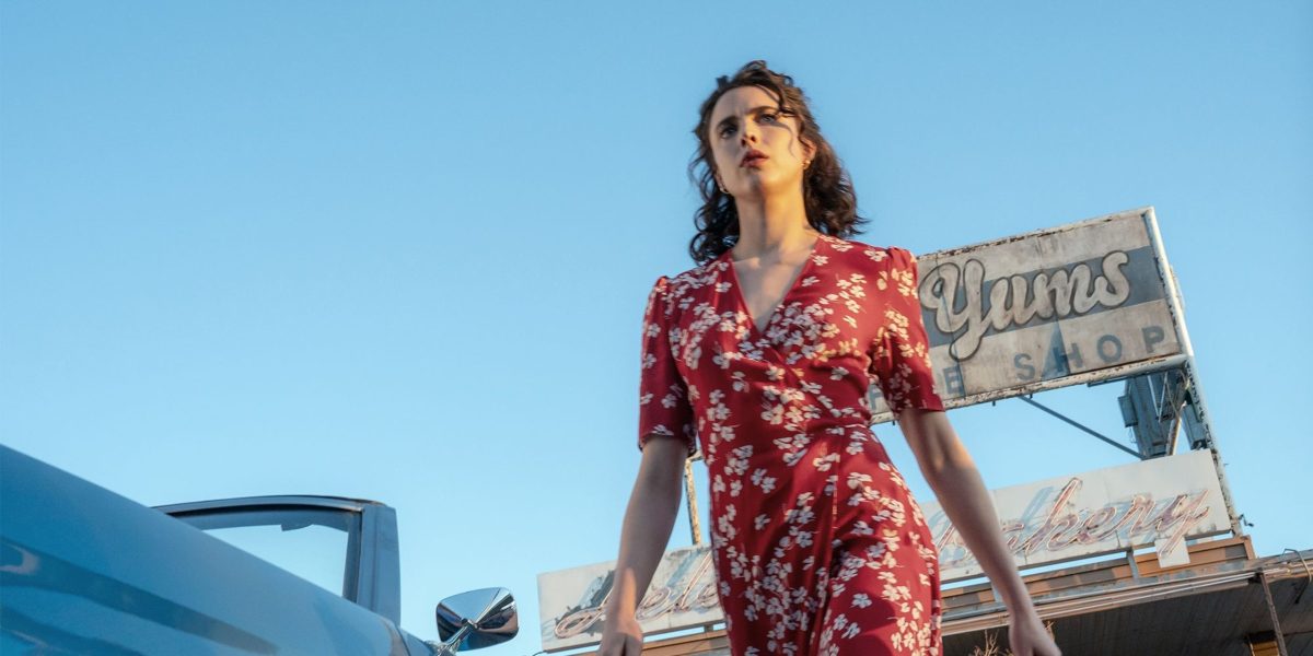 Margaret Qualley as Honey O’Donahue in Honey Don’t Photo courtesy of Focus Features.