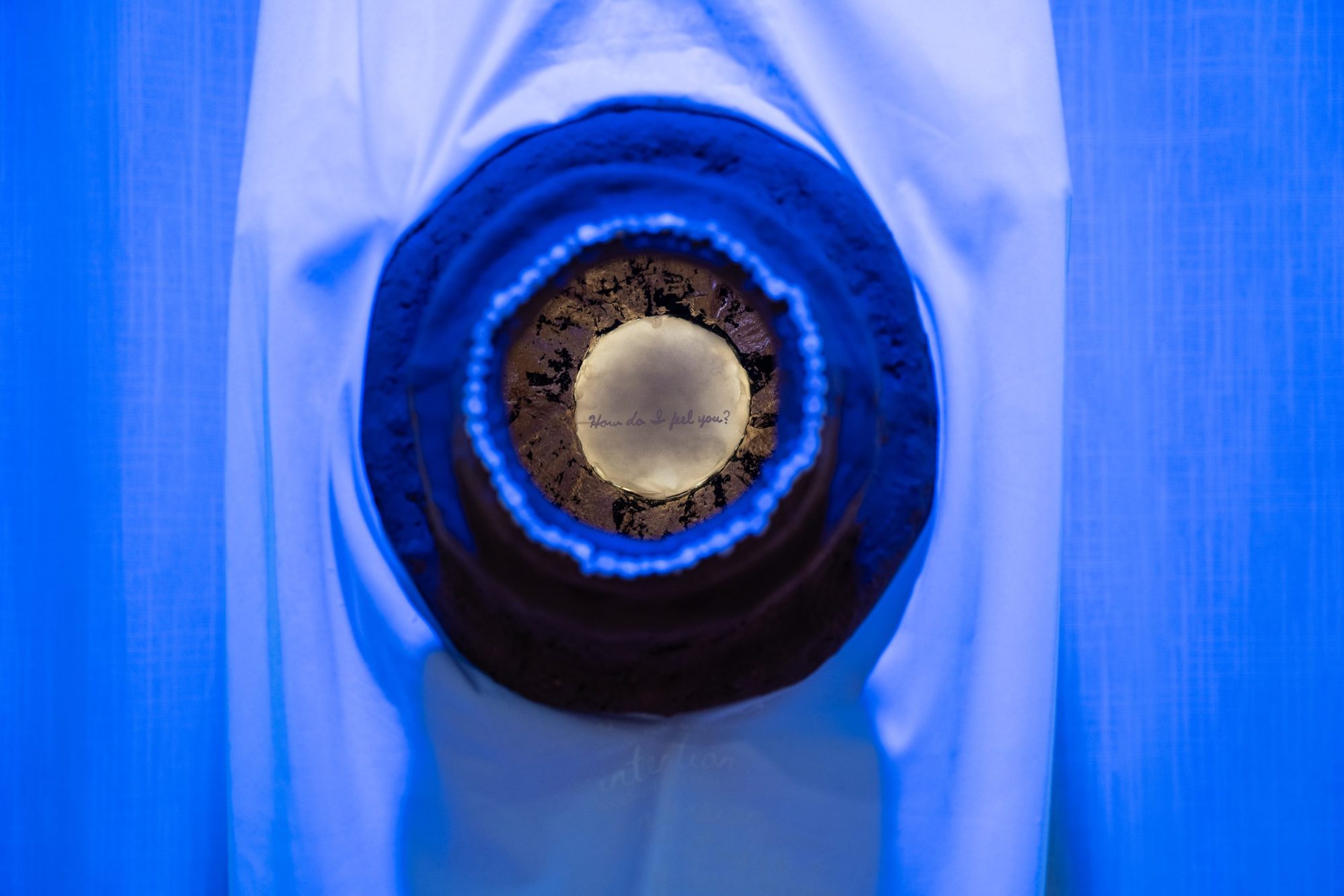 "Body Technology" by Megan Bowser, a piece in the exhibition "Art Against the Machine." Photo by Chris Charles.