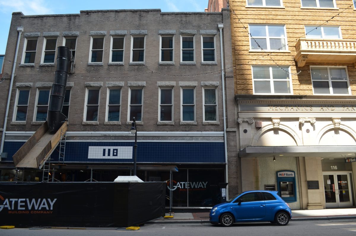 118 West Parrish Street is currently undergoing renovation. Photo by Sarah Edwards.