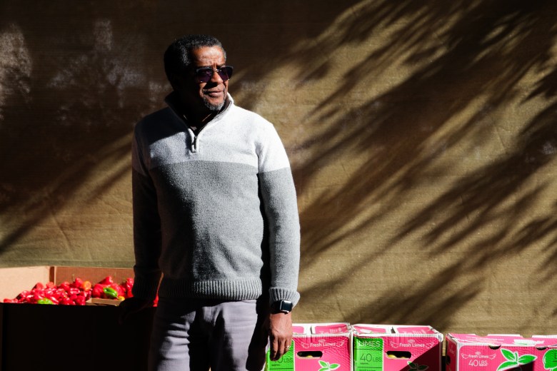 Pastor Julio Ramirez stands for a portrait at Emanuel Food Pantry. Photo by Cornell Watson for The Assembly. 