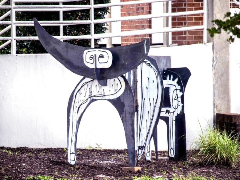 "Oye Buey" by Nico Amortegui at the 2023 Uproar Festival of Public Art. Photo by Steve Murray.