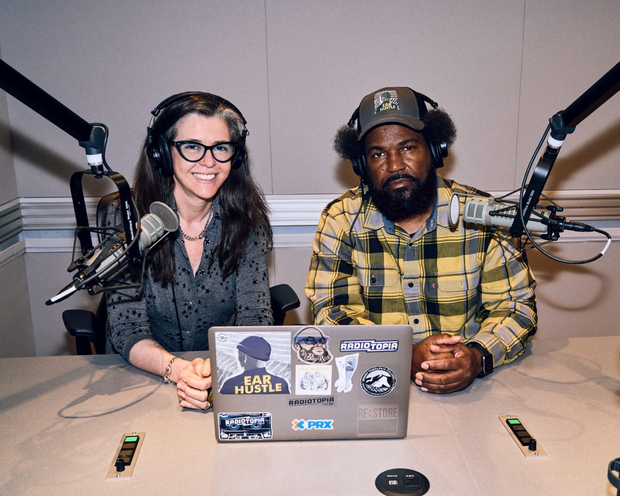 Ear Hustle podcast hosts Nigel Poor and Earlonne Woods. Photo by Mario de Lopez.